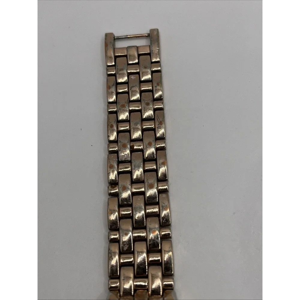 Ellen Tracy Women's Quartz Watch Rose Gold Band Crystal Bezel- New Battery‎
